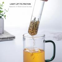 ชา Infuser กรองชาตะแกรงท่อแก้วสร้างสรรค์ชา Mate ชาชงเบียร์สำหรับเครื่องเทศสมุนไพรกรองชา T Eaware อุปกรณ์เครื่องมือ