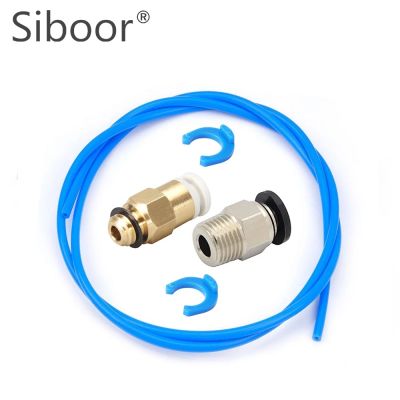 [hot] 1M PTFE Tube Teflonto Pipe PC4-01 Straight Pneumatic Fitting Push Connect Quick Bowden Ender 3 CR10 Printer Parts