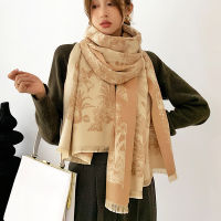 Women Winter Scarf 2021 Design Print Cashmere Female Scarves Warm Stoles Pashmina Shawls And Wraps Thick Blanket Echarpe