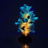 【CC】♈✣  1pc Glowing Coral Aquarium Decoration Landscape Ornaments Garden Aquatic Supplies Silica Gel Sea