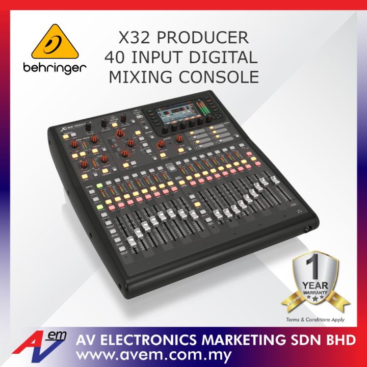 BEHRINGER X32 PRODUCER 40-Input, 25-Bus Rack-Mountable Digital Mixing ...