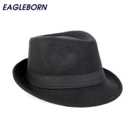 : 》 {ใหม่ Gratis Ongkir หมวกปีกกว้างหมวกฟีดอร่าสำหรับผู้ชายแจ๊สหมวกทรงแบน Gorras Casquette หมวกสไตล์สั้นหมวกงานแต่งงานโบสถ์