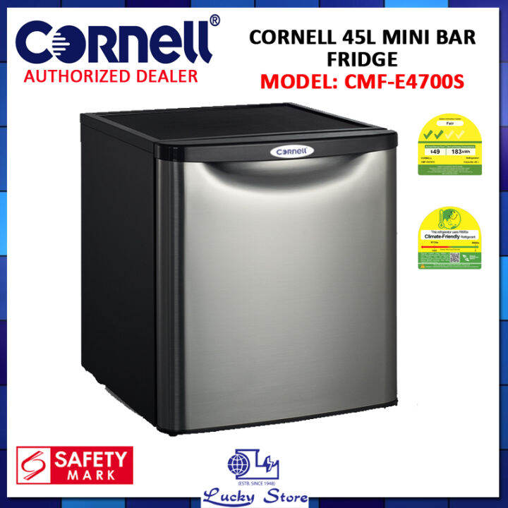 (BULKY) CORNELL CMFE4700S 45L MINI BAR FRIDGE, 3L FREEZER COMPARTMENT