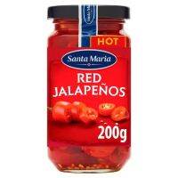 Jalapenos red, sliced 200g - Santa Maria