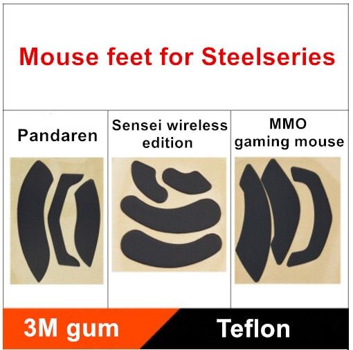 ที่วางเมาส์สเกตเมาส์ TPFE 2เซ็ต/แพ็คสำหรับ Steelseries Pandaren/sensei รุ่นไร้สายเมาส์สำหรับเล่นเกมส์ MMO