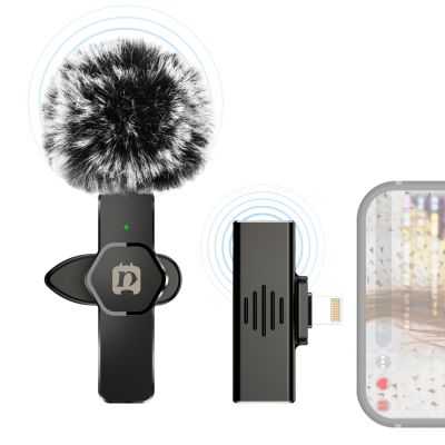 Puluz PU3081B wireless microphone for smartphone iOS ไมโครโฟนไร้สาย สำหรับ iPhone, iPad, iPod ไอโฟน