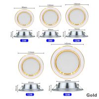 10pcslot Led Downlight 220v Ceiling Light 5W 9W 12W Recessed Down light Round Led Panel Light 15W 18W Spotlight Indoor Lighting