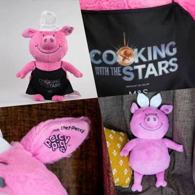 British Martha Doll Pig Percy Pig Chef Pig Big Cute Fun Doll Plush Children