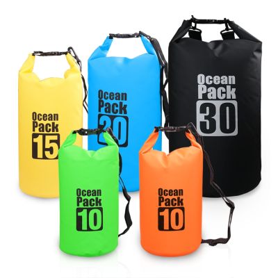 10L/15L/20L/30L Outdoor Waterproof Dry Bag Backpack Swimming Bag Water Floating Bag Sack for Kayak Rafting River Trekking