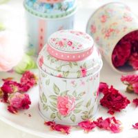 1pc Flower Round Storage Box Mini Collectables Tin Cans Sealed Jar Tea Pot Candy Box Wedding Gifts Storage Boxes