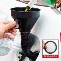 Refueling Funnel with Filter Motorcycle Gasoline Engine Car Motorcycle 2 in 1 Refueling Funnel Fuel Filling Funnel Tool