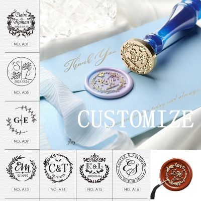 Custom Logo Wedding Theme Template Customized Stamps Personalized Christmas Sealing Wax Stamp Head Party Invitation Card Decor