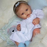 【YF】 Cuddly 45cm Meadow Bebe Reborn Girl With 3D Painted Visible Veins Lifelike Realistic Newborn Baby Doll