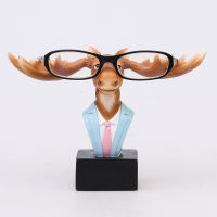 Original Design Deer Glasses Stand Handmade Resin Craft Lovely Eyeglass Sunglasses Holder Animal Ornament Figurine Home Decor