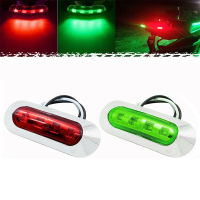 Oafajoa 2pcs เรือ LED นำทางแสงไฟธนูกันน้ำแสงสำหรับเรือใบเรือคายัค