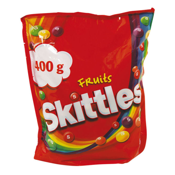 Skittles Candy รส Fruit ลูกอมผลไม้(สีแดง)จากอังกฤษ ขนาด 400 G BBF 17/10 ...