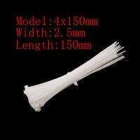 สายไนลอนเน็กไทพลาสติกสายไทซิปล็อกในตัวขนาดต่างๆพร้อม3x60-5x300mm 100ชิ้น/ล็อตกลางแจ้งในร่มสีขาว