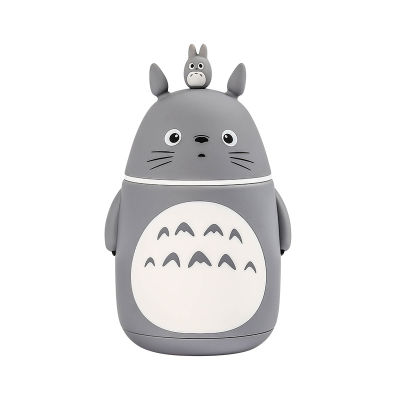 Cartoon Thermos CupGlass My Neighbor Totoro Anime Water Cup Cute Student Childrens Creative Anti-fall Leaking Handy Cup Water Bottle