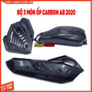 BỘ 3 MÓN ỐP CARBON XE AIR BLADE 2020-2021 ỐP PÔ, PÔ E, QUẠT HÀNG CTY