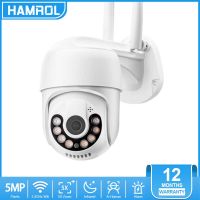 Hamrol 5MP 5X Zoom PTZ IP Camera WiFi Outdoor H.265X 3MP Audio Wireless Video Surveillance 1080P AI Tracking CCTV Security Camera