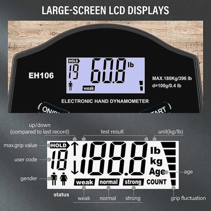 2x-grip-strength-tester-396lbs-180kg-digital-hand-dynamometer-grip-strength-meter-usb-lcd-screen-hand-grip-dynamometer