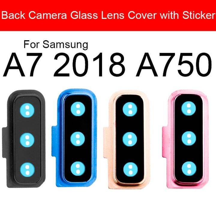 new-arrival-anlei3-สติกเกอร์ติดเลนส์กล้องด้วยด้านหลังสำหรับ-samsung-galaxy-a7-a750กระจกกล้องถ่ายรูปอะไหล่สำหรับซ่อมที่ยึดภาพกรอบ