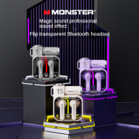 Monster XKT15 ชุดหูฟังสเตอริโอบลูทูธไร้สายที่แท้จริงชุดหูฟังเล่นเกมกีฬาไร้สายโทรตัดเสียงรบกวนบลูทูธ 5.3