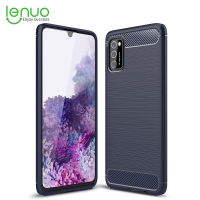 【NEW】 【Thriving】 Lenuo สำหรับ Galaxy A03s/เคส A02s-ซิลิโคนคาร์บอนไฟเบอร์โทรศัพท์มือถือ TPU ฝาหลัง