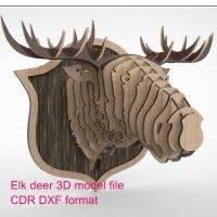 【✆New✆】 natuidao13965 โมเดลกวางกวางใหญ่3d Cnc ไฟล์ตัดด้วยเลเซอร์ Dxf Cdr ไฟล์รูปแบบเวกเตอร์การออกแบบภาพวาดตกแต่ง