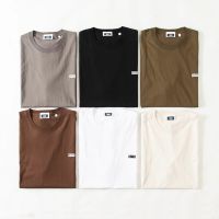 High Version Kith 23ss classic flocking letter small label loose round neck mens and womens solid color short-sleeved T-shirt