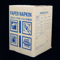 กระดาษเช็ดปาก 33x33ซม. (13"x13") หนา 1 ชั้น พับ 1/4 , 1/8 Fold สีขาว ขายยกลัง  ( 4000 แผ่น / ลัง ) ออกใบกำกับภาษีได้  Sunny Happy Home