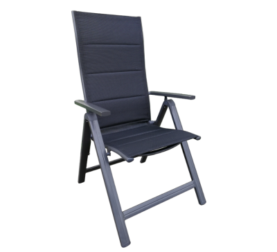 Field chair, adjustable indoor/outdoor size 59 x 68 x 112 cm. (maximum load capacity: 120 kg.)-Dark gray