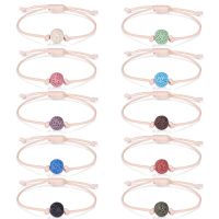 【cw】 Braided Rope Colorful Lava Stone Beads Bracelet DIY Essential Oil Perfume Diffuser Bracelets Friendship Women Men Jewelry
