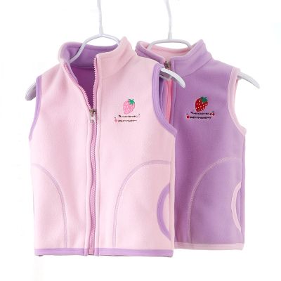（Good baby store） children  39;s vest for girl boy baby waistcoat warm soft fleece vest toddler girls outwear kids sleeveless jackets 1 7year autumn
