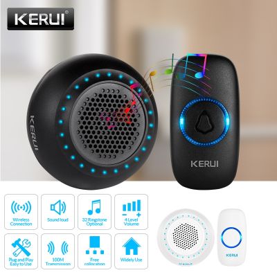 【LZ】 KERUI M523 Wireless Smart Doorbell Kit Home Security Waterproof Door Button Colorful LED Housed Chimes Doorbell 433MHZ Button