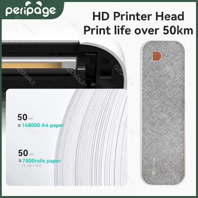 เครื่องพิมพ์พกพา A4 Peripage เครื่องพิมพ์เครื่องพิมพ์พกพาได้ด้วยความร้อนส่งตรง A4บลูทูธ203Dpi เครื่องพิมพ์ด้วยกระดาษ1ม้วน