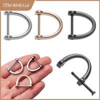 YEWANG326 โลหะ อุปกรณ์เสริมสายรัดกระเป๋า ถอดออกได้ เข็มกลัด สกรูเปิด D Ring Buckle หัตถกรรมเครื่องหนัง