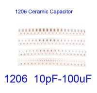 100pcs 1206 50V SMD Thick Film hjxrhgal Chip Multilayer Ceramic Capacitor 0.5pF-100uF 10NF 100NF 1UF 2.2UF 4.7UF 10UF 1PF 6PF