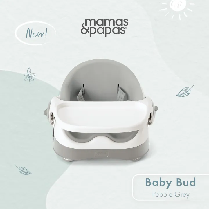 Mamas and Papas Baby Bud Booster Seat with Detachable Tray Pebble