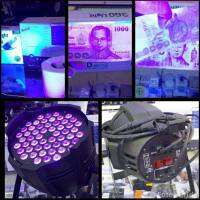 ไฟพาร์ PAR LED UV Black lightl ไฟพาร์ ยูวี แบล๊คไลท์ (มี 4ตัวเลือกให้กด  54LED*3w ใหญ่, 54LED*3wบาง,18LED3w,12led3w) ไฟดิสโก้เทค ไฟเวที