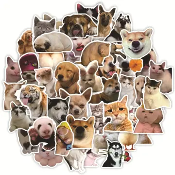 50 PCS Cartoon Stickers Dog Cute Different Style Dogs Sticker