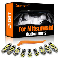 Zoomsee 11Pcs LED ภายในสำหรับ Mitsubishi Outlander Xl 2 2007-2012 Canbus หลอดไฟในร่มโดมแผนที่อ่าน Trunk Light Kit