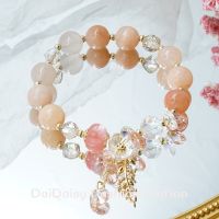 Daidaisy √♥ ใหม่ สร้อยข้อมือ จี้คริสตัล รูปดอกไม้ ใบไม้ สีแคนดี้ เหมาะกับฤดูใบไม้ผลิ ฤดูร้อน สไตล์วันหยุด สําหรับนักเรียน V721