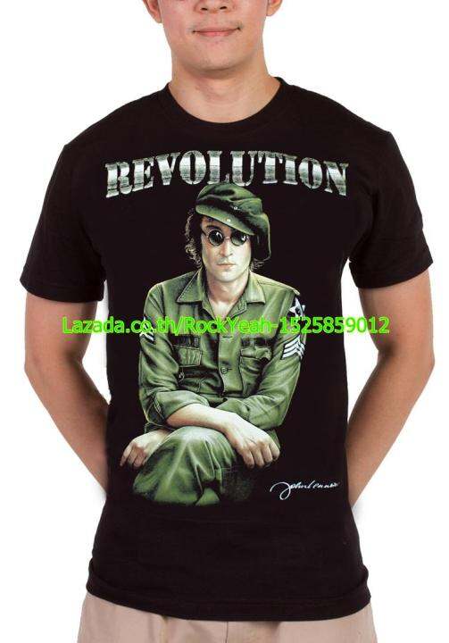 เสื้อวง-john-lennon-เสื้อผ้าแฟชั่น-rock-จอห์น-เลนนอน-ไซส์ยุโรป-rcm1471