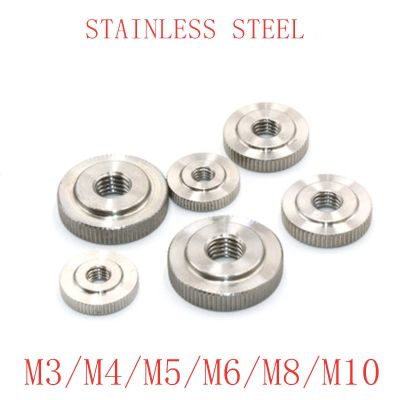 (JIE YUAN)10PCS M3 M4 M5 M6 M8 M10สแตนเลสขนาดเล็กบางขั้นตอน Knurled Thumb Nuts