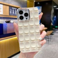 สำหรับเคสโทรศัพท์ TPU ชุบด้วยไฟฟ้ารูปแบบร่องสำหรับ iPhone 14 (สีขาว) (มีในสต็อก)