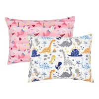 Happyflute Toddler Pillowcases Organic Cotton Baby Pillow Cover Envelope Kids Pillowcases for Boys &amp; Girls Travel Pillowcase