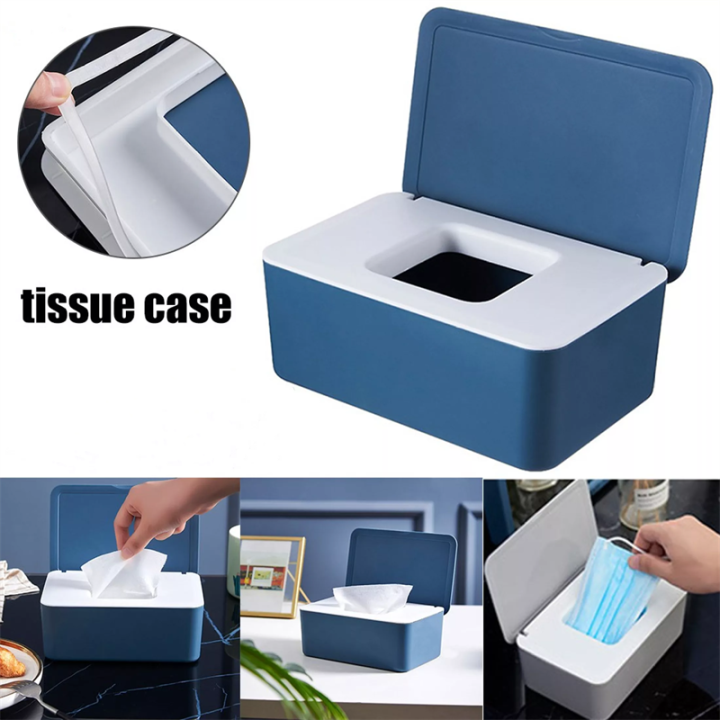 Mask Storage Box Multifunctional Dustproof Tissue Storage Box Case Wet Wipes Dispenser Holder 6100