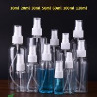 10-120ml Travel Refillable Bottles Portable Transparent Plastics Spray Bottle PET Cosmetics Water Alcohol Container Dispenser Travel Size Bottles Cont