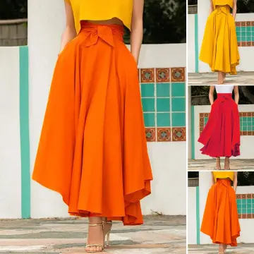 Bow belt maxi outlet skirt